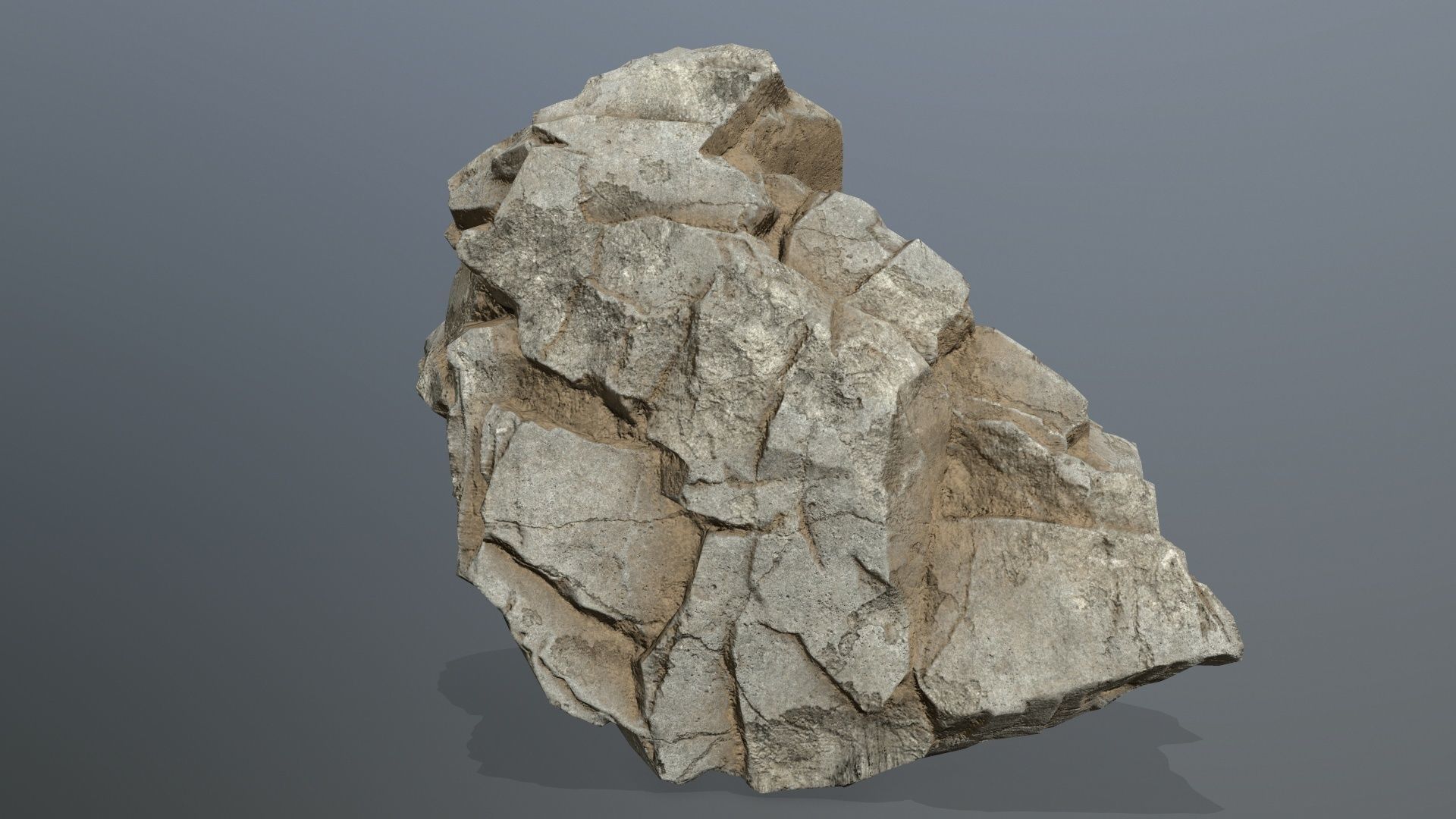 desert rocks Low-poly 3D model_11