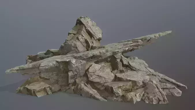 desert rocks Low-poly 3D model