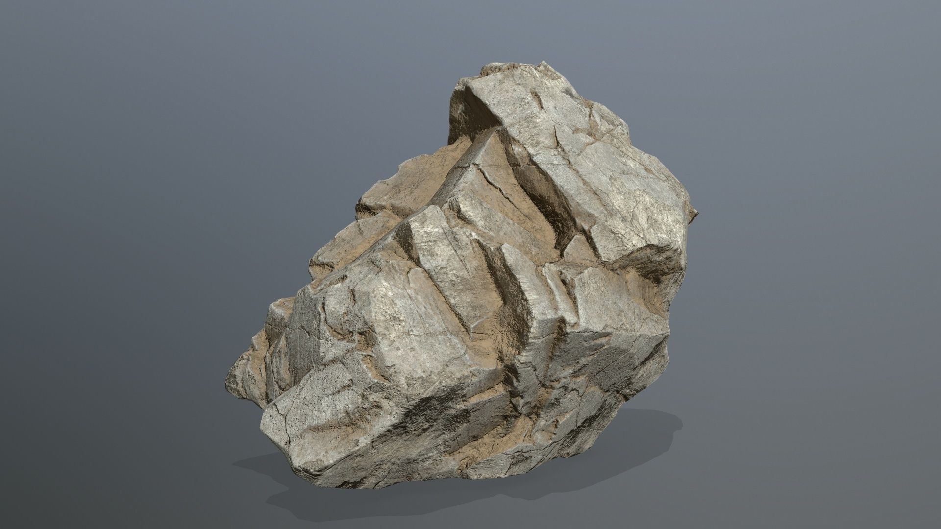desert rocks Low-poly 3D model_8