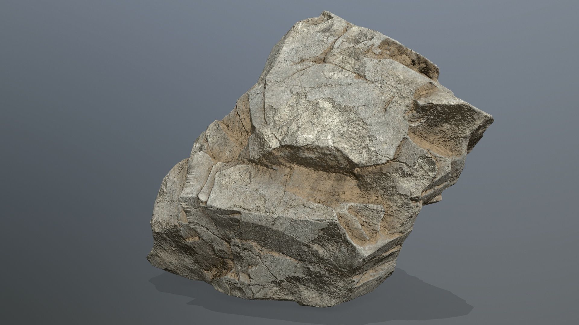 desert rocks Low-poly 3D model_9