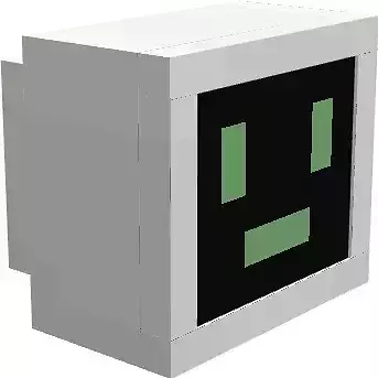 Computer Head Low-poly 3D model