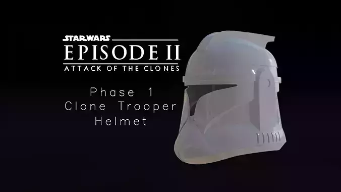 Star Wars Phase 1 Clone Trooper Helmet 3D Model for 3D Printing 3D print model