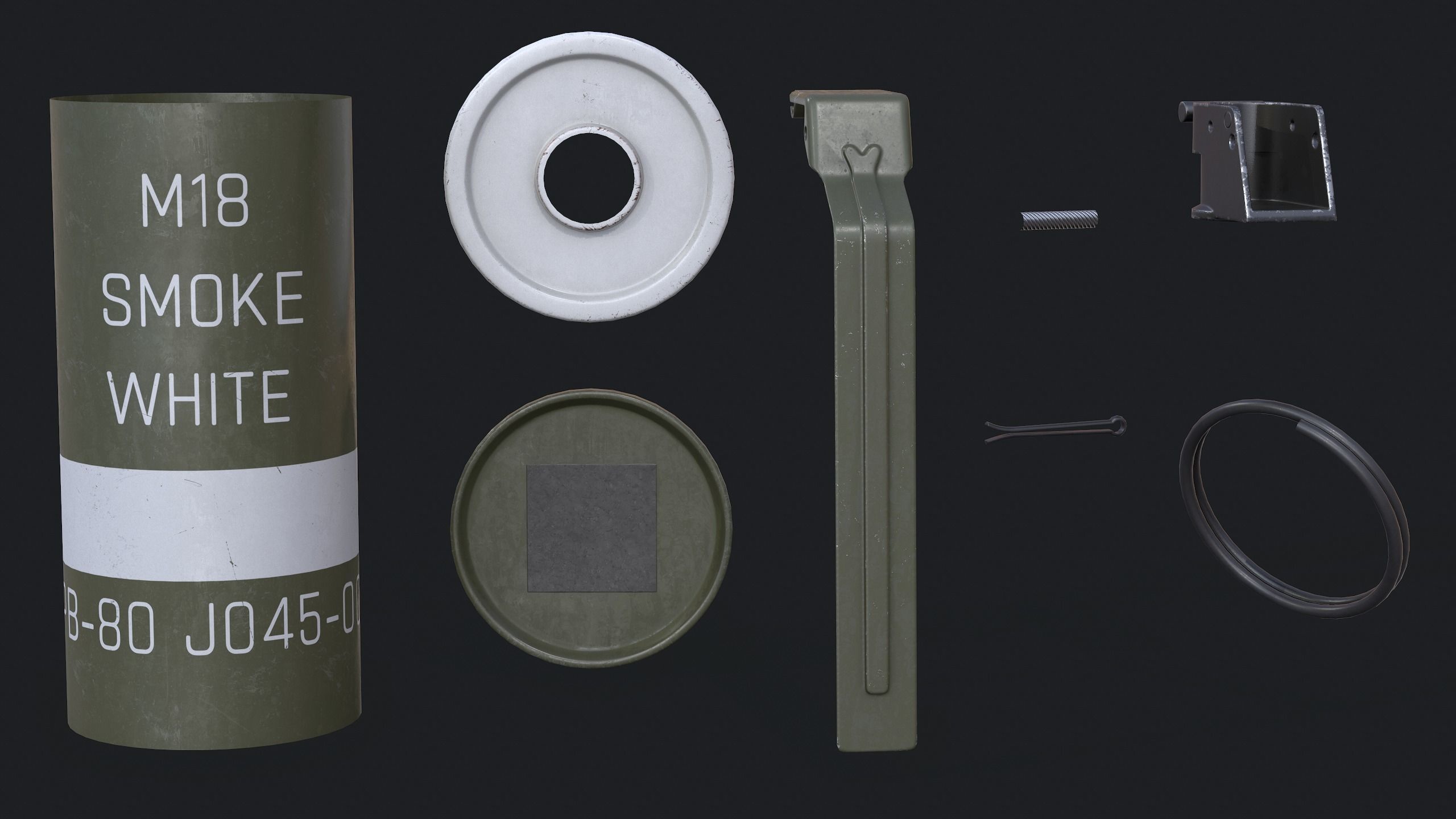 Grenade Pack Low-poly 3D model_8