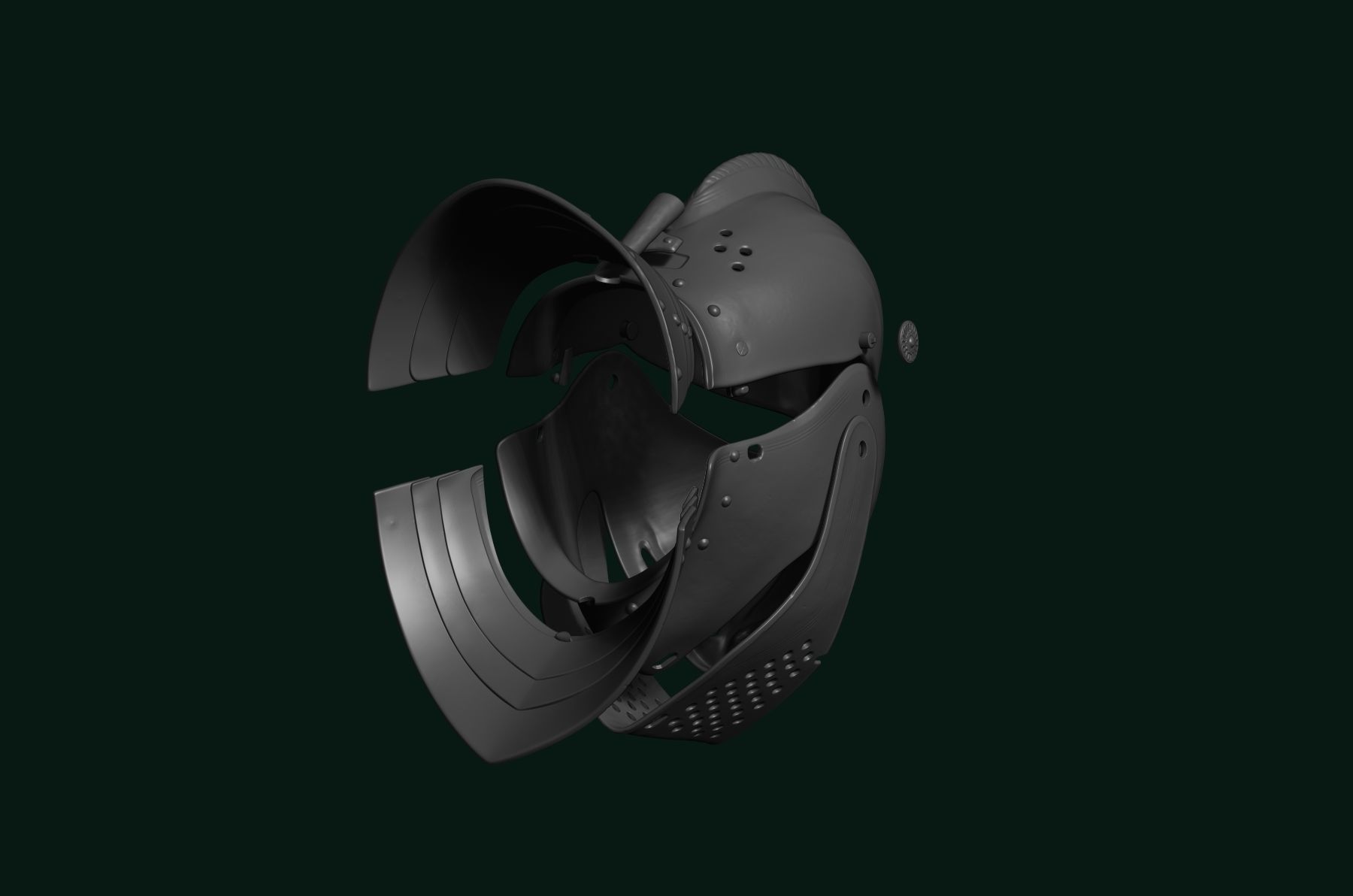 Medieval Helmet IV - 3D printing - Wearable v1 3D print model_4