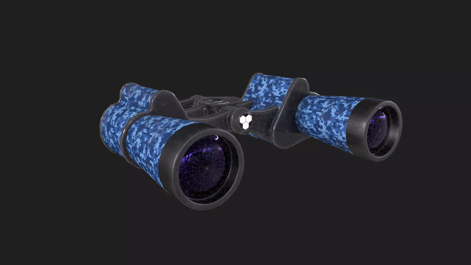 Binocular game-ready 3D model binoculars Low-poly 3D model_0