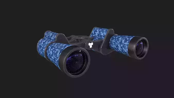 Binocular game-ready 3D model binoculars Low-poly 3D model