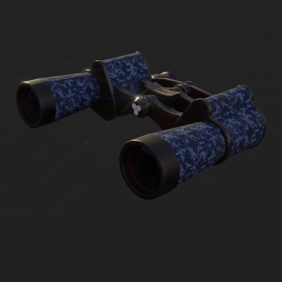 Binocular game-ready 3D model binoculars Low-poly 3D model_4