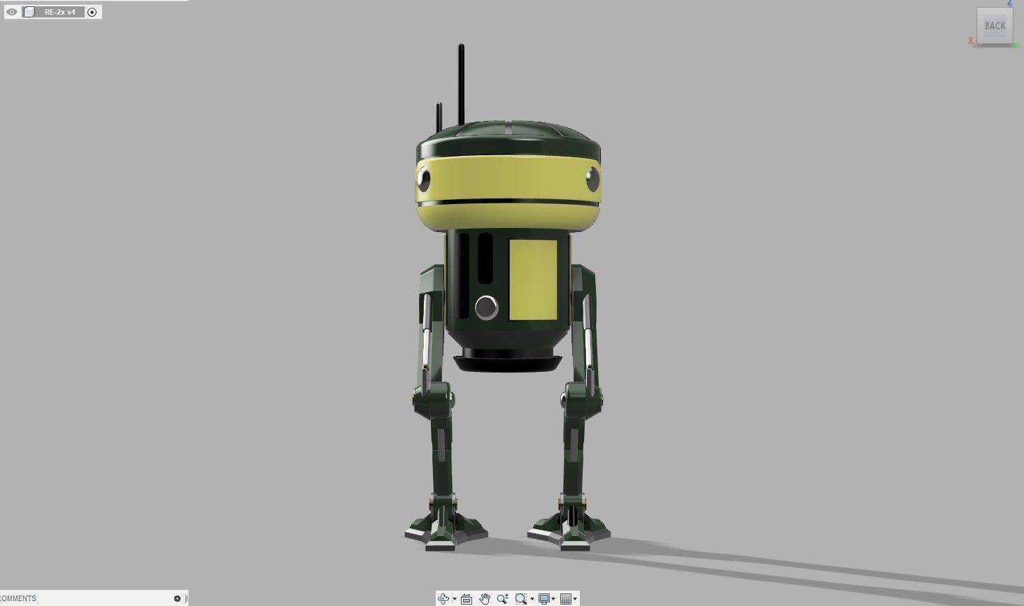 Re-2X  Exploration droid 3D print model_2