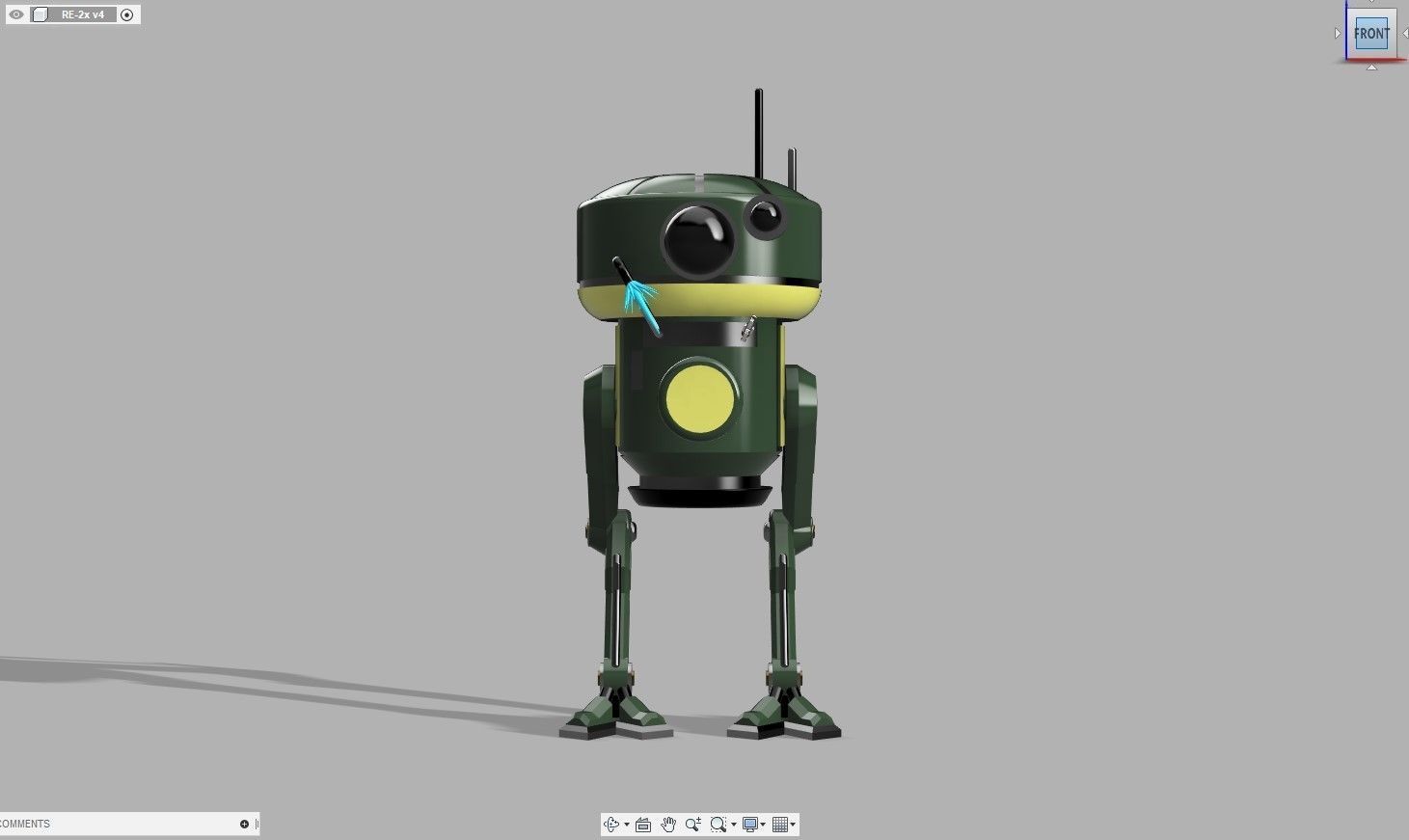 Re-2X  Exploration droid 3D print model_1