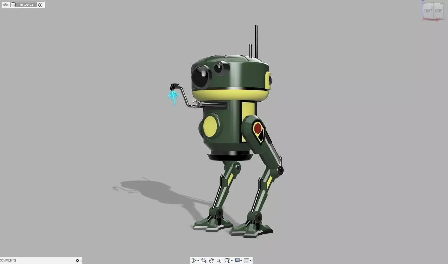 Re-2X  Exploration droid 3D print model_0