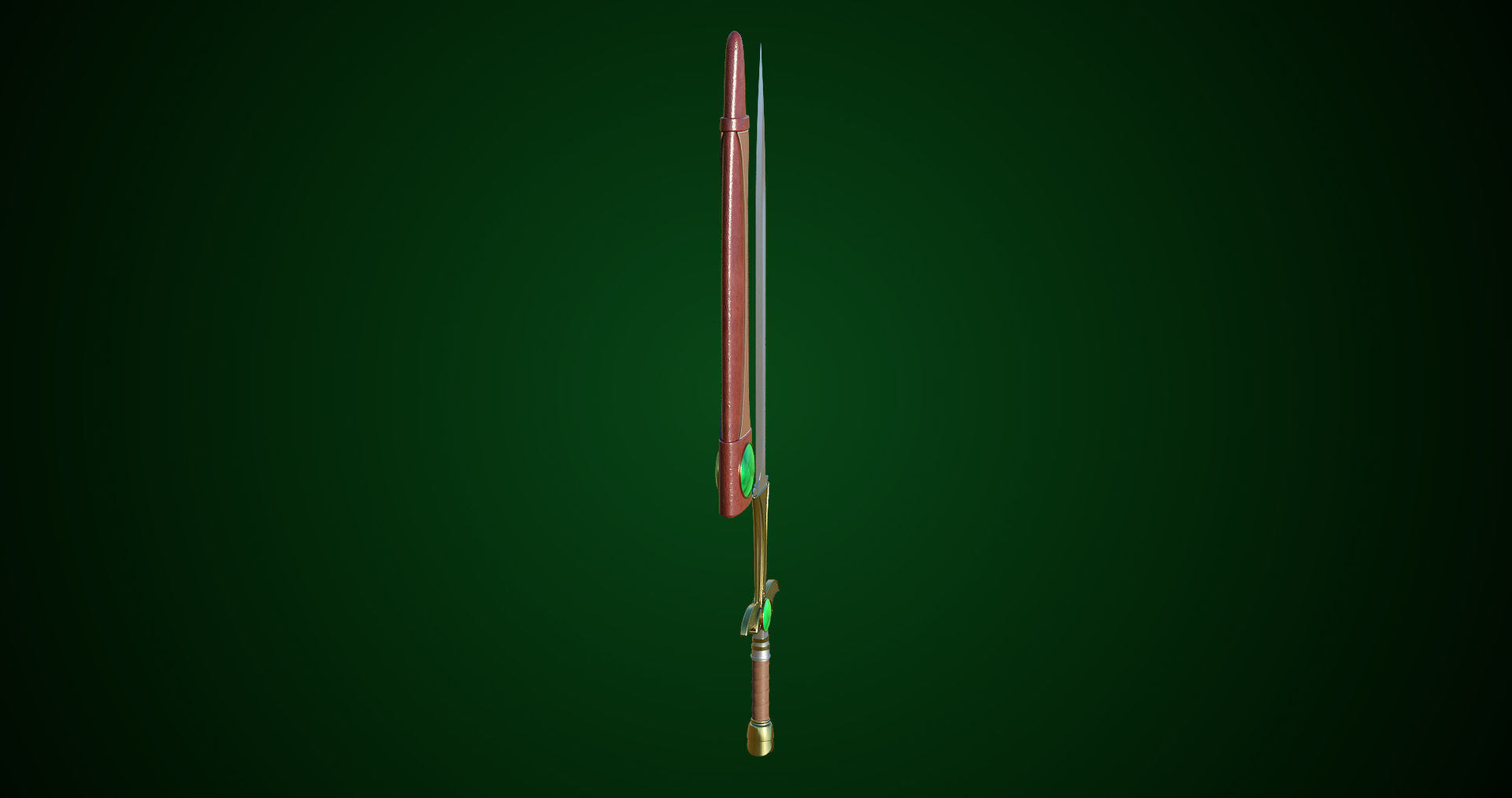  Fantasy Sword 10 PBR Unity UE Arnold V-Ray Textures Included Low-poly 3D model_12
