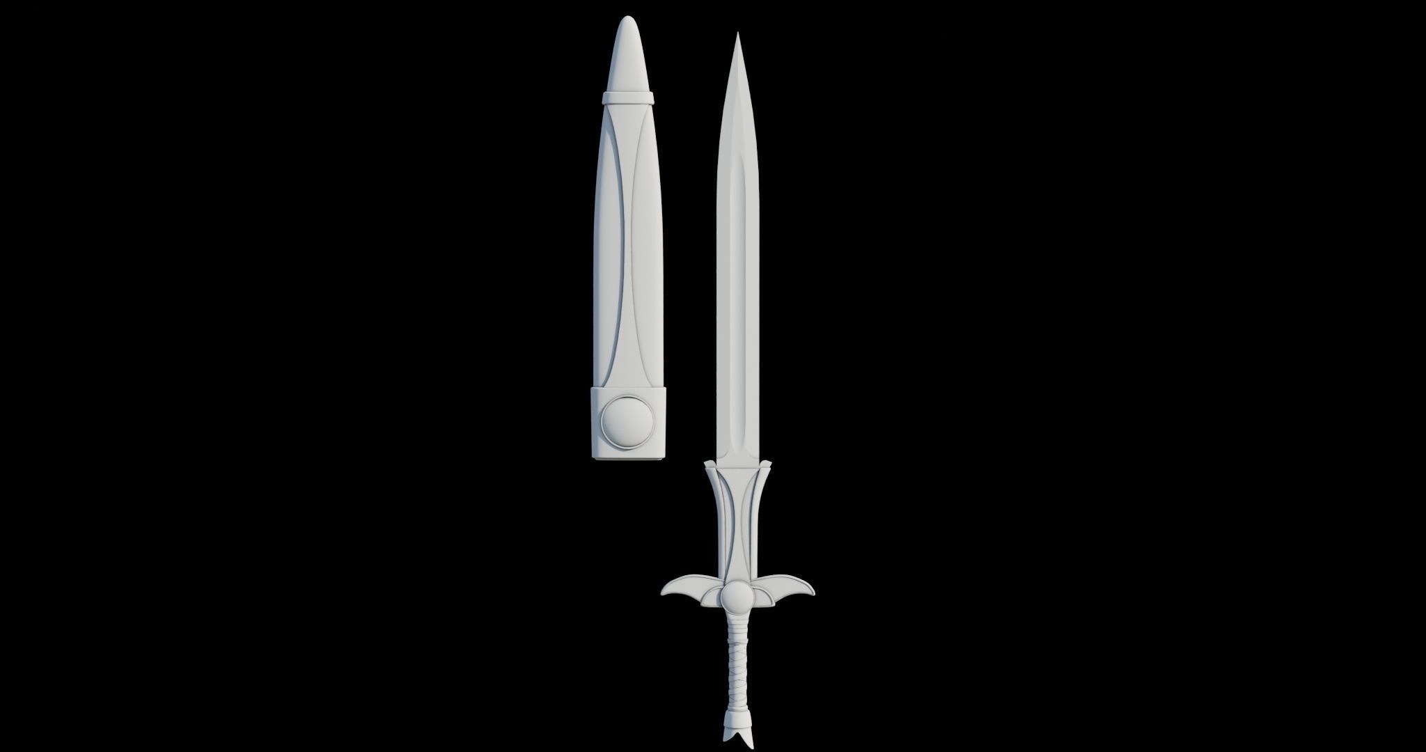 Fantasy Sword 10 PBR Unity UE Arnold V-Ray Textures Included Low-poly 3D model_32