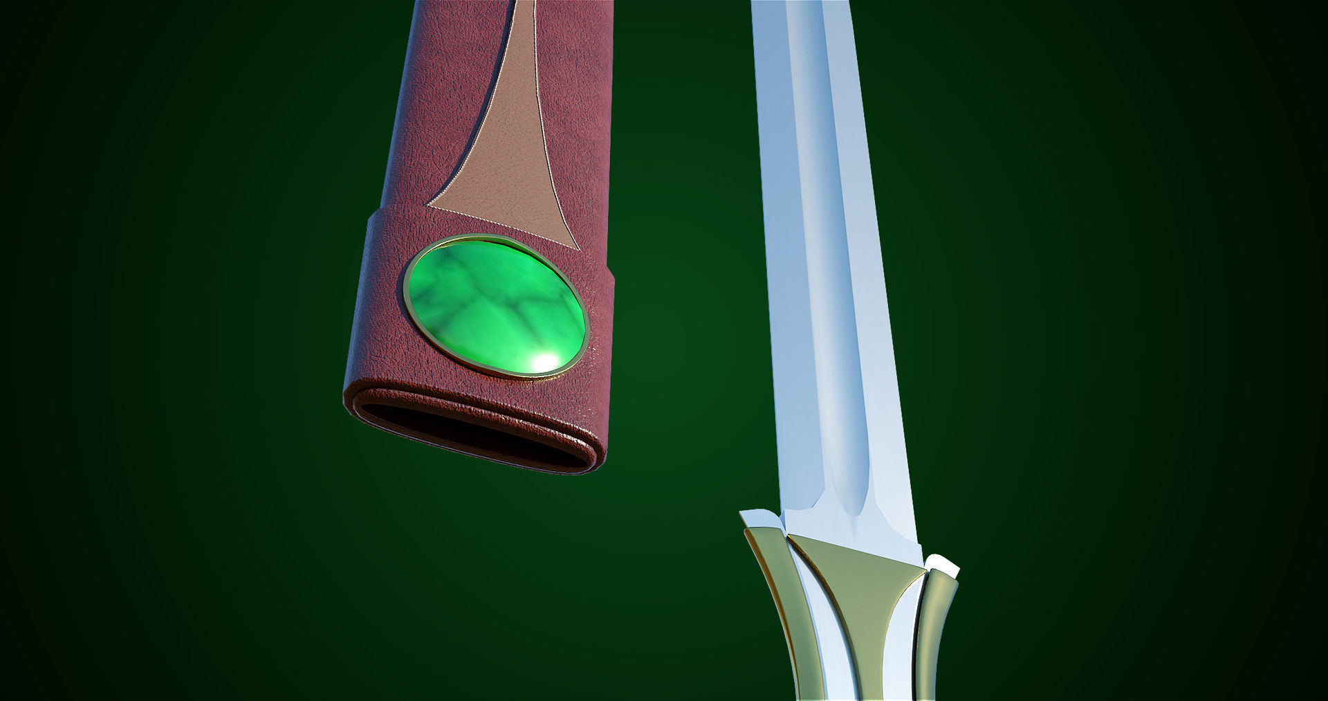  Fantasy Sword 10 PBR Unity UE Arnold V-Ray Textures Included Low-poly 3D model_23