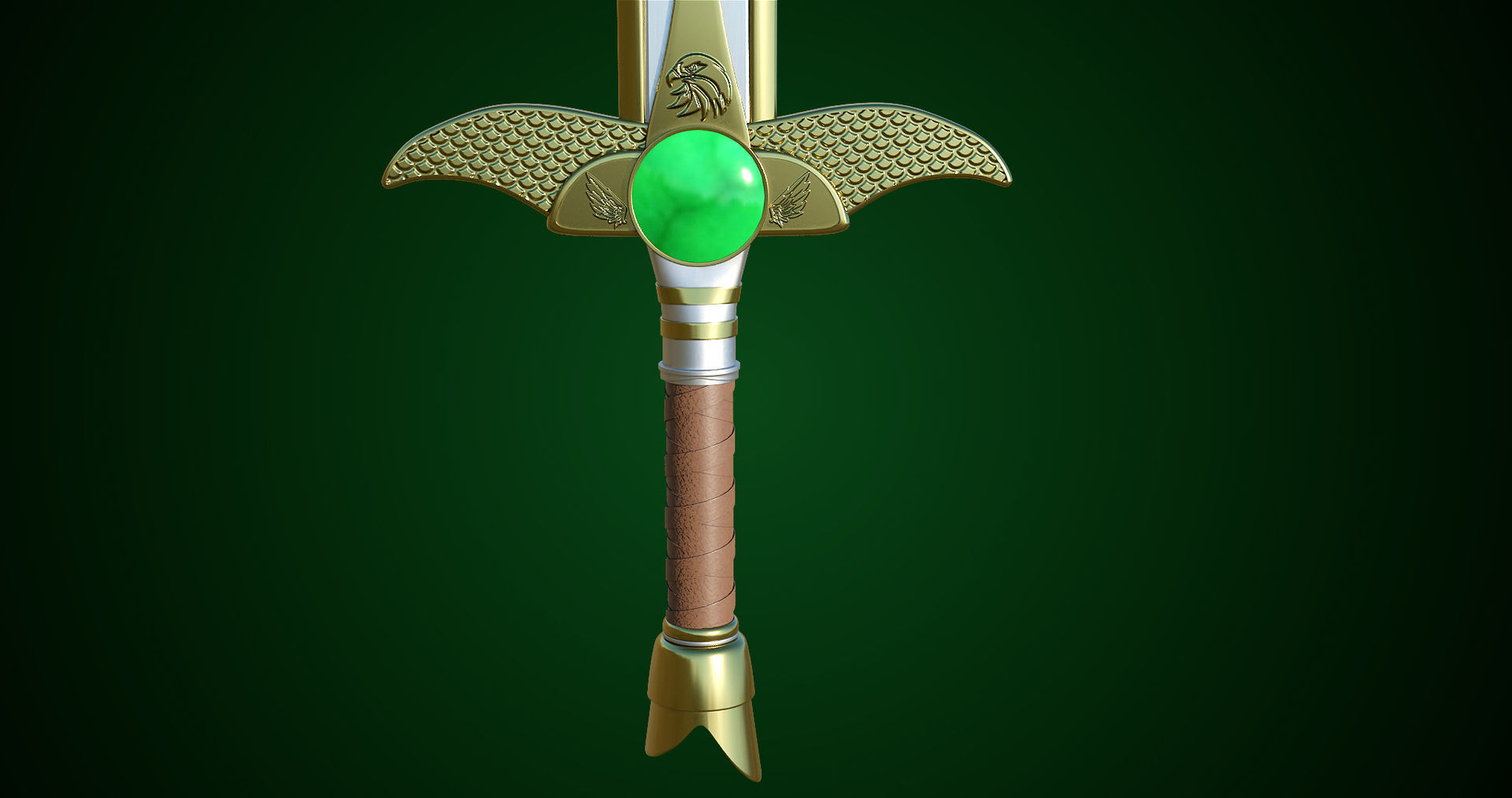  Fantasy Sword 10 PBR Unity UE Arnold V-Ray Textures Included Low-poly 3D model_27