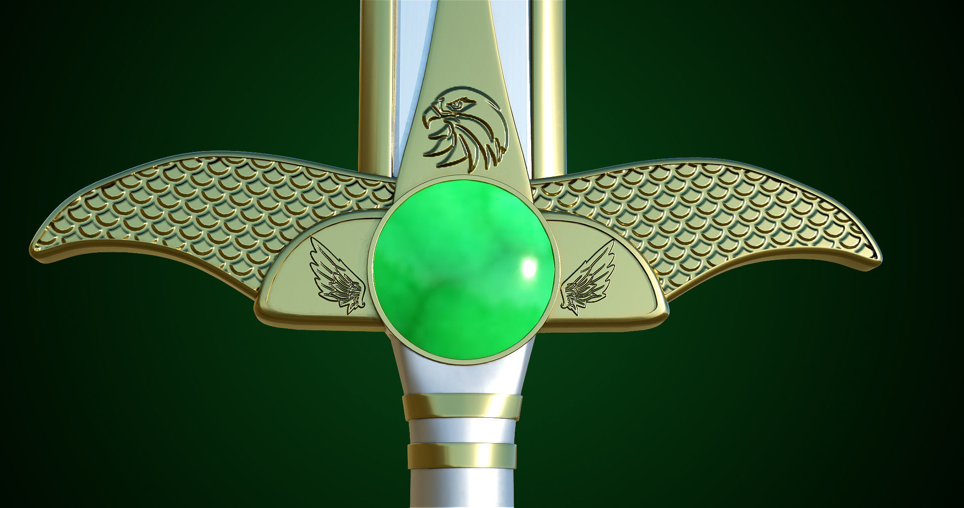  Fantasy Sword 10 PBR Unity UE Arnold V-Ray Textures Included Low-poly 3D model_29