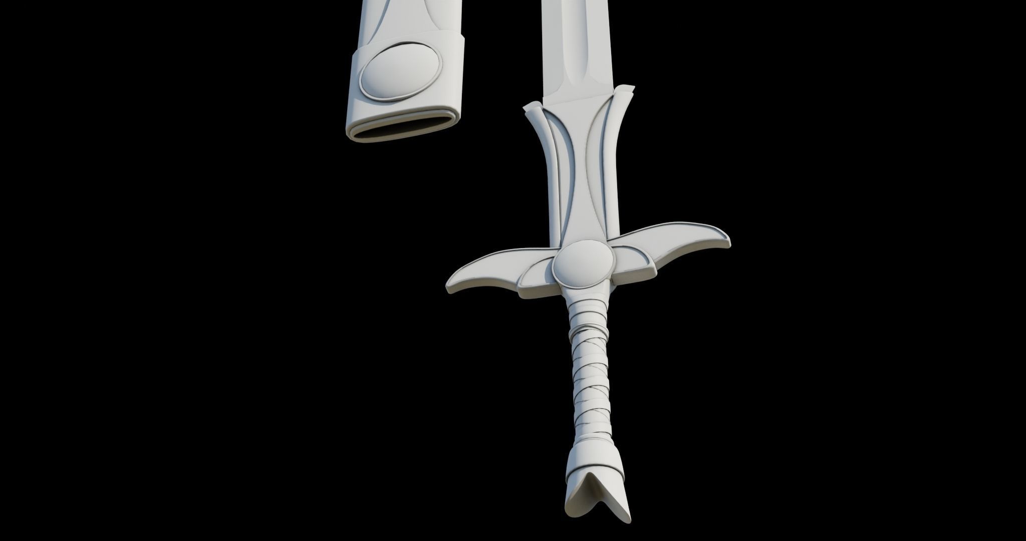  Fantasy Sword 10 PBR Unity UE Arnold V-Ray Textures Included Low-poly 3D model_35