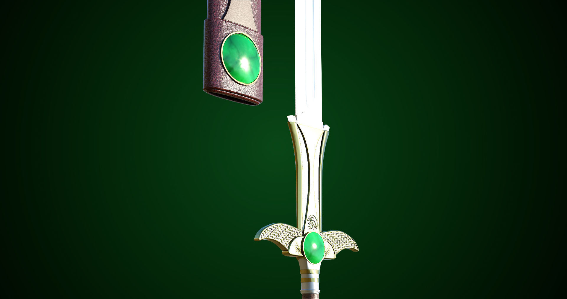  Fantasy Sword 10 PBR Unity UE Arnold V-Ray Textures Included Low-poly 3D model_18
