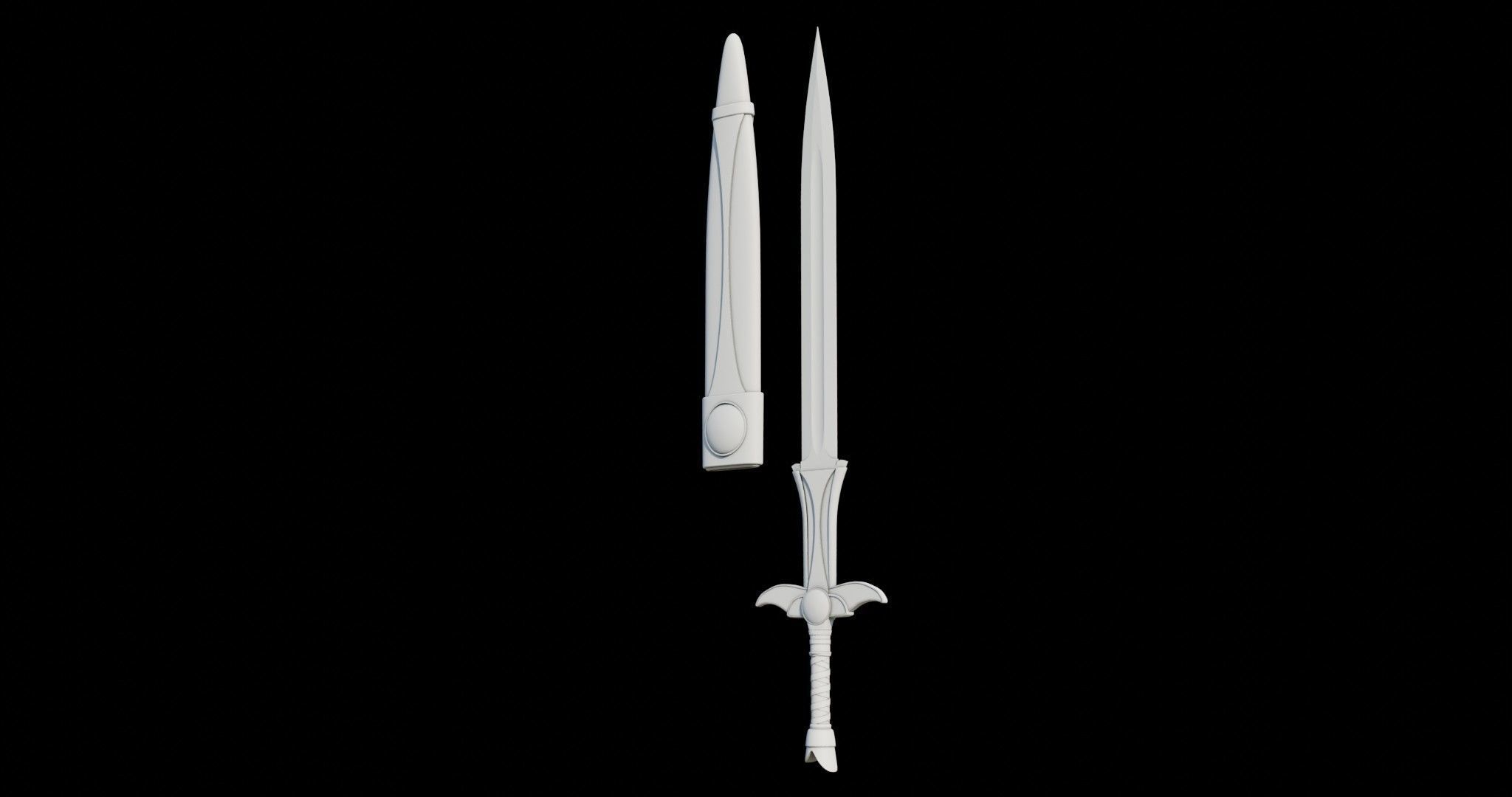  Fantasy Sword 10 PBR Unity UE Arnold V-Ray Textures Included Low-poly 3D model_31