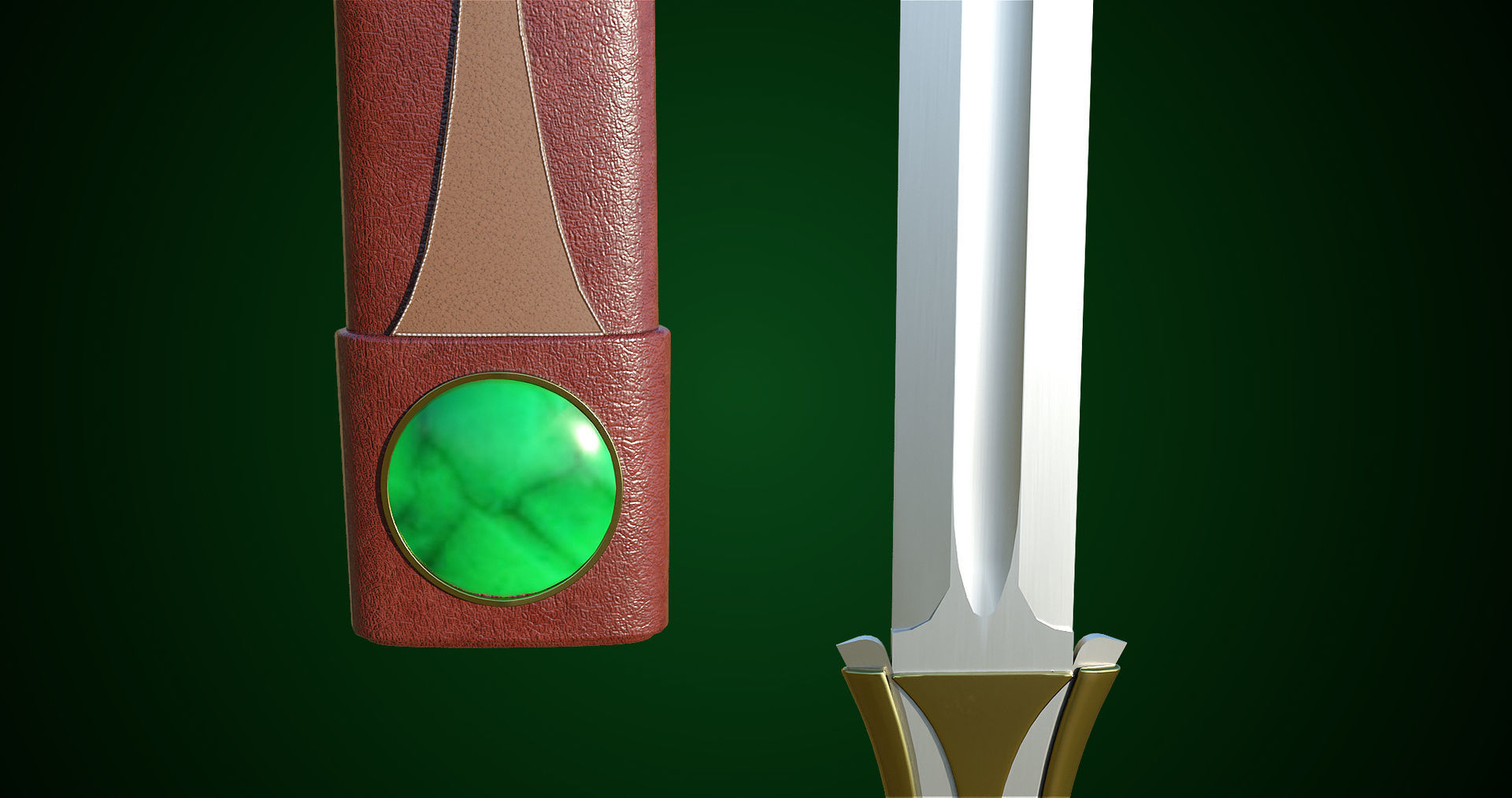  Fantasy Sword 10 PBR Unity UE Arnold V-Ray Textures Included Low-poly 3D model_28