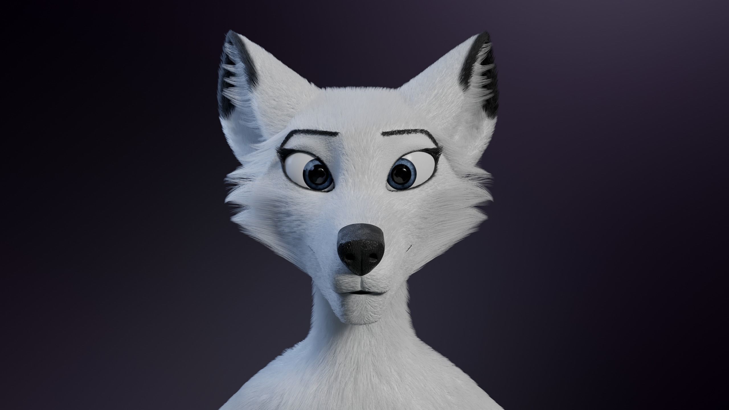 Sophia Anthro Arctic Fox 3D model_3