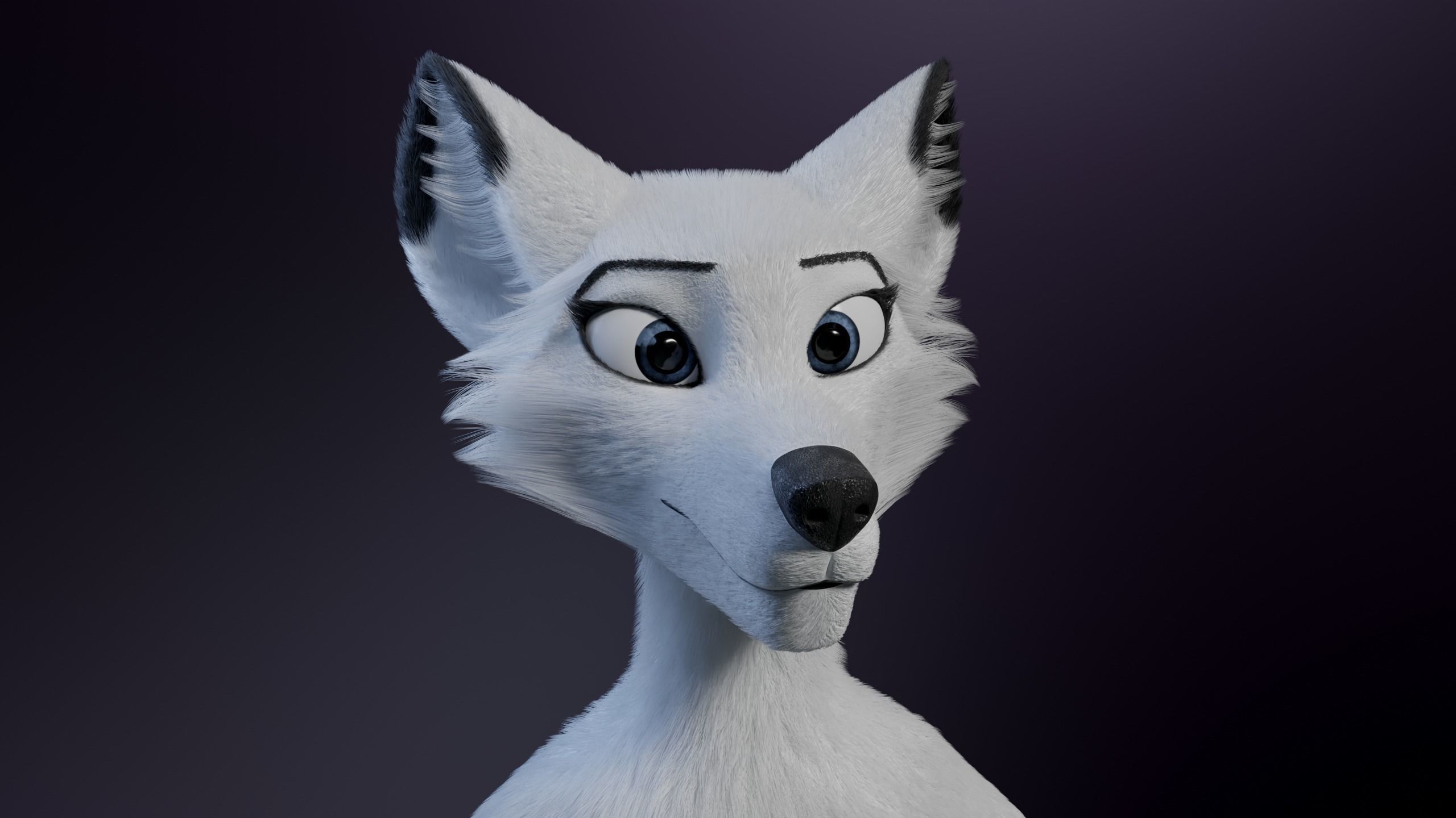 Sophia Anthro Arctic Fox 3D model_2