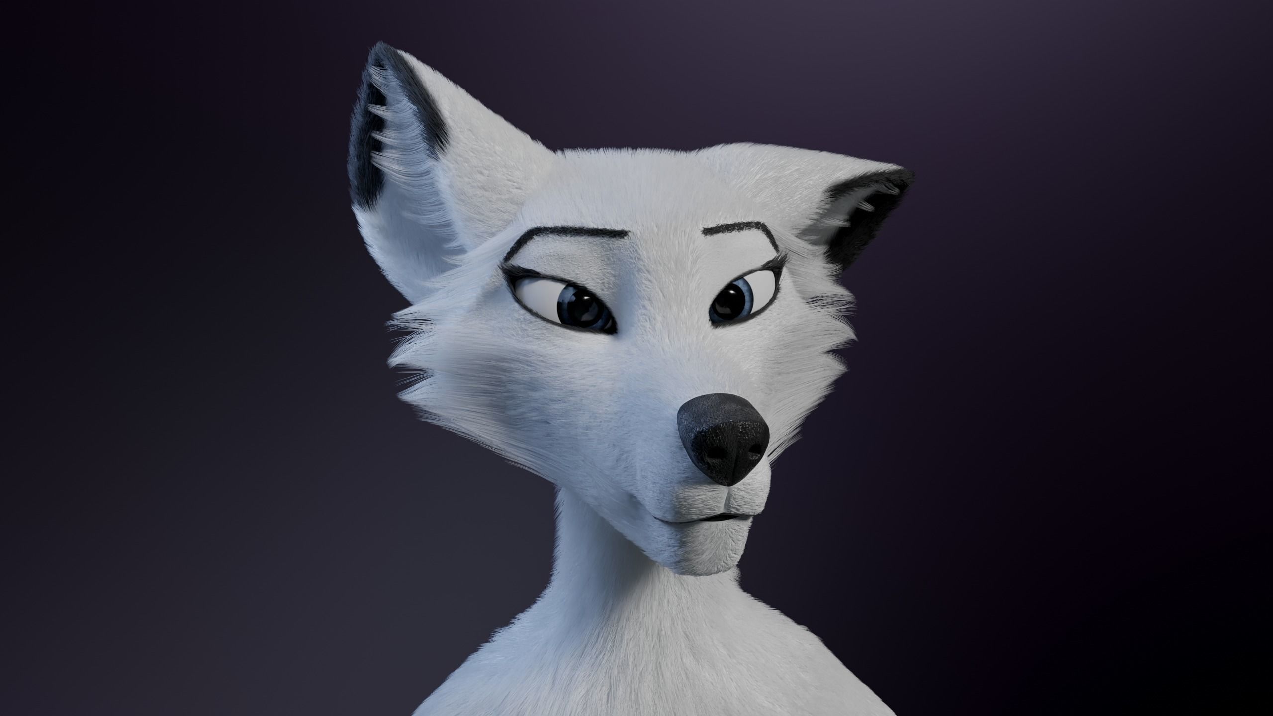 Sophia Anthro Arctic Fox 3D model_33