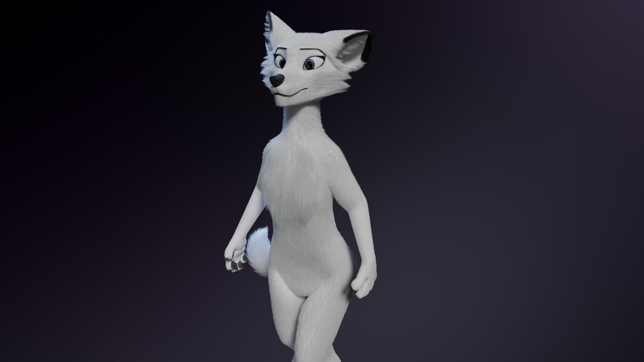 Sophia Anthro Arctic Fox 3D model_19