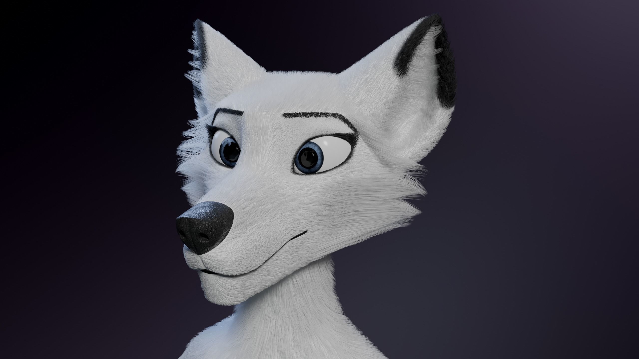 Sophia Anthro Arctic Fox 3D model_4