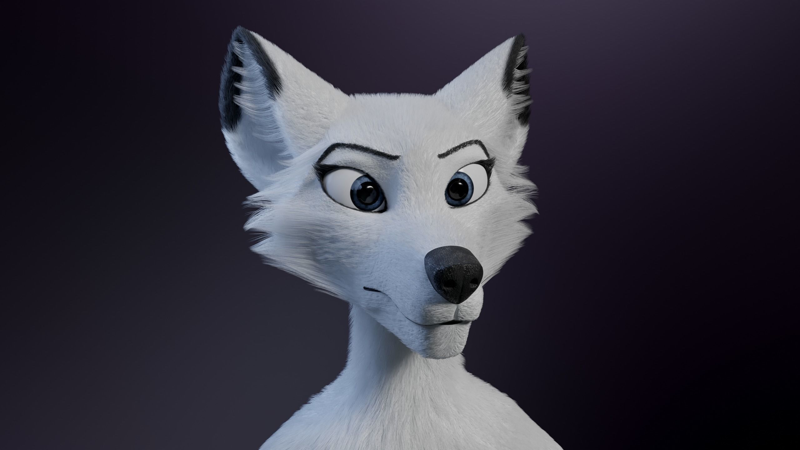Sophia Anthro Arctic Fox 3D model_30