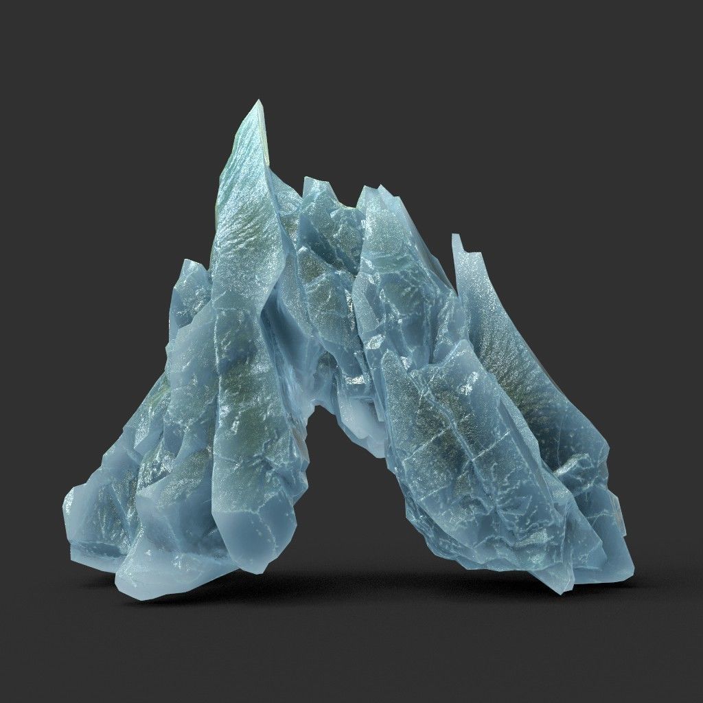 Scifi Spiky Ice 220611 - Ultra HD 16K Textures Low-poly 3D model_16