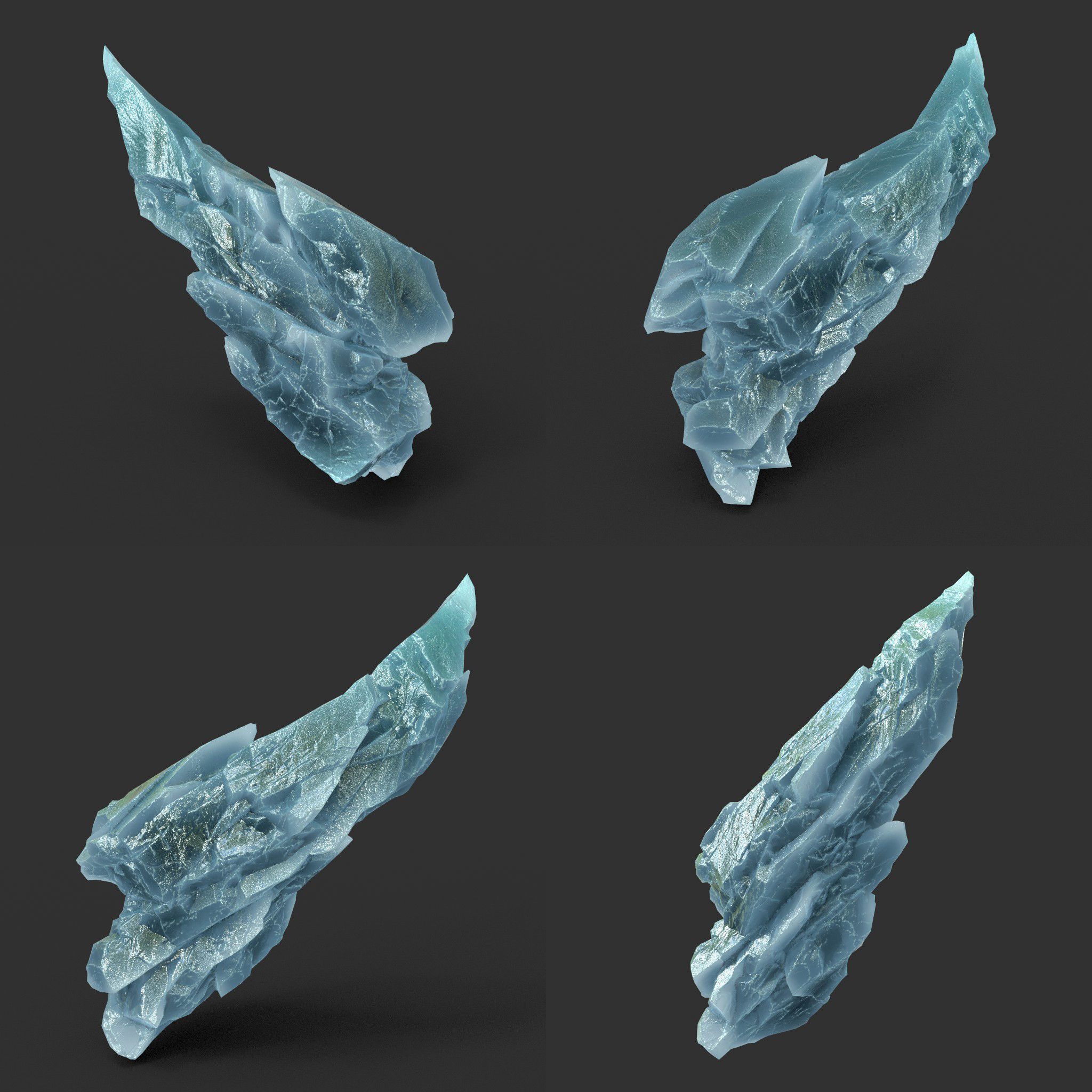Scifi Spiky Ice 220611 - Ultra HD 16K Textures Low-poly 3D model_5
