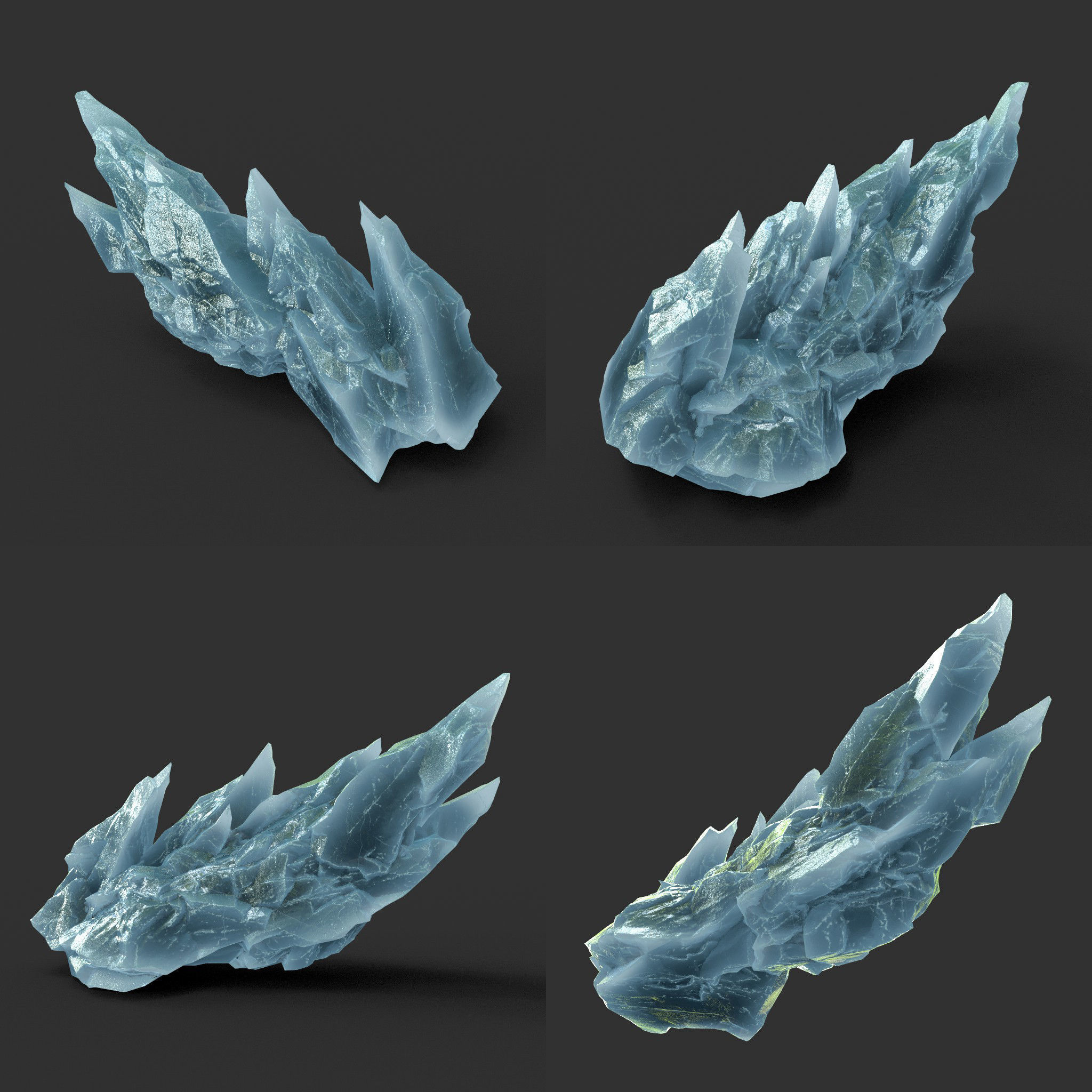 Scifi Spiky Ice 220611 - Ultra HD 16K Textures Low-poly 3D model_23