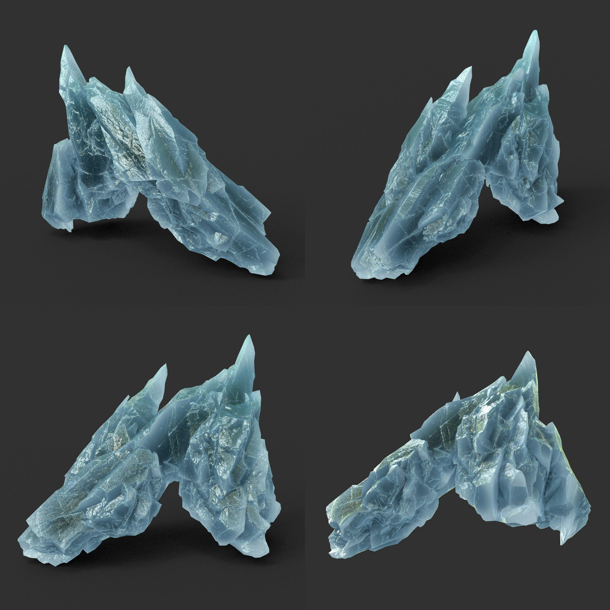 Scifi Spiky Ice 220611 - Ultra HD 16K Textures Low-poly 3D model_14