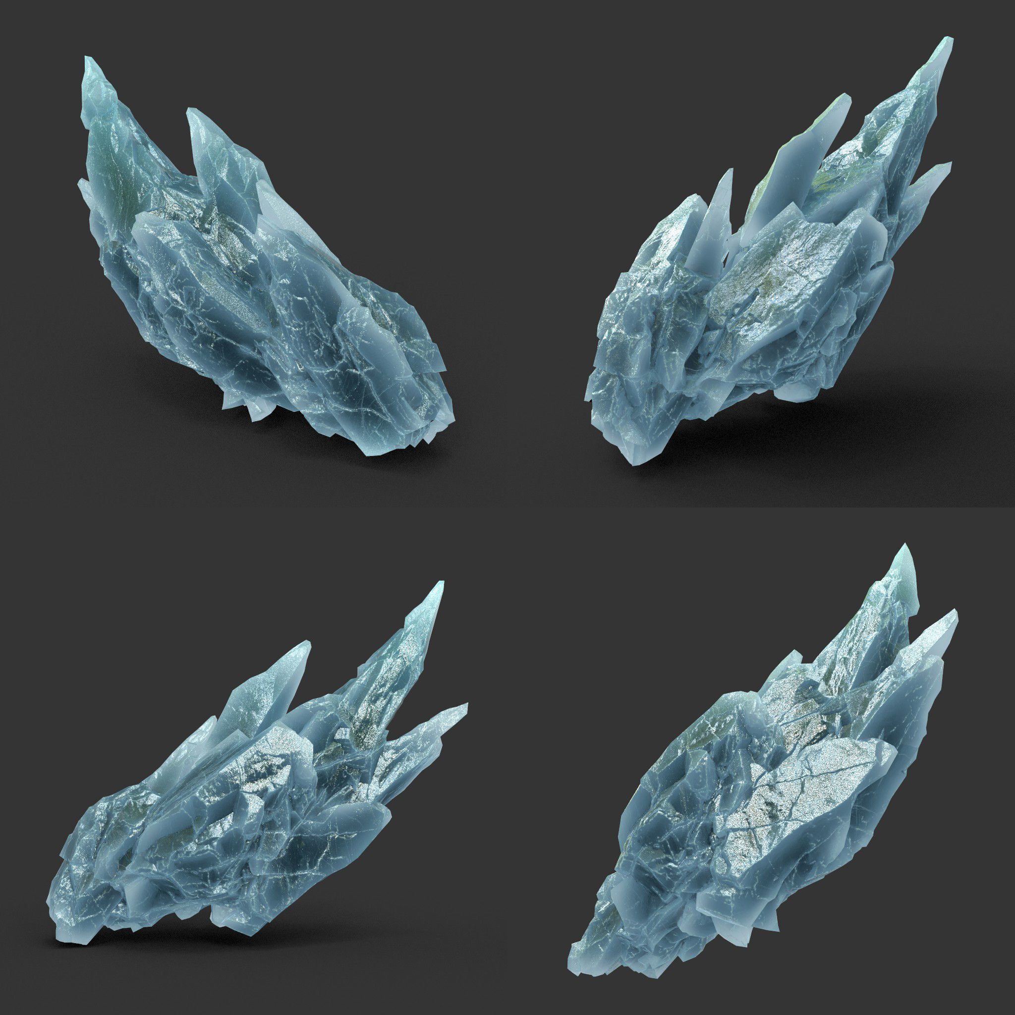 Scifi Spiky Ice 220611 - Ultra HD 16K Textures Low-poly 3D model_11