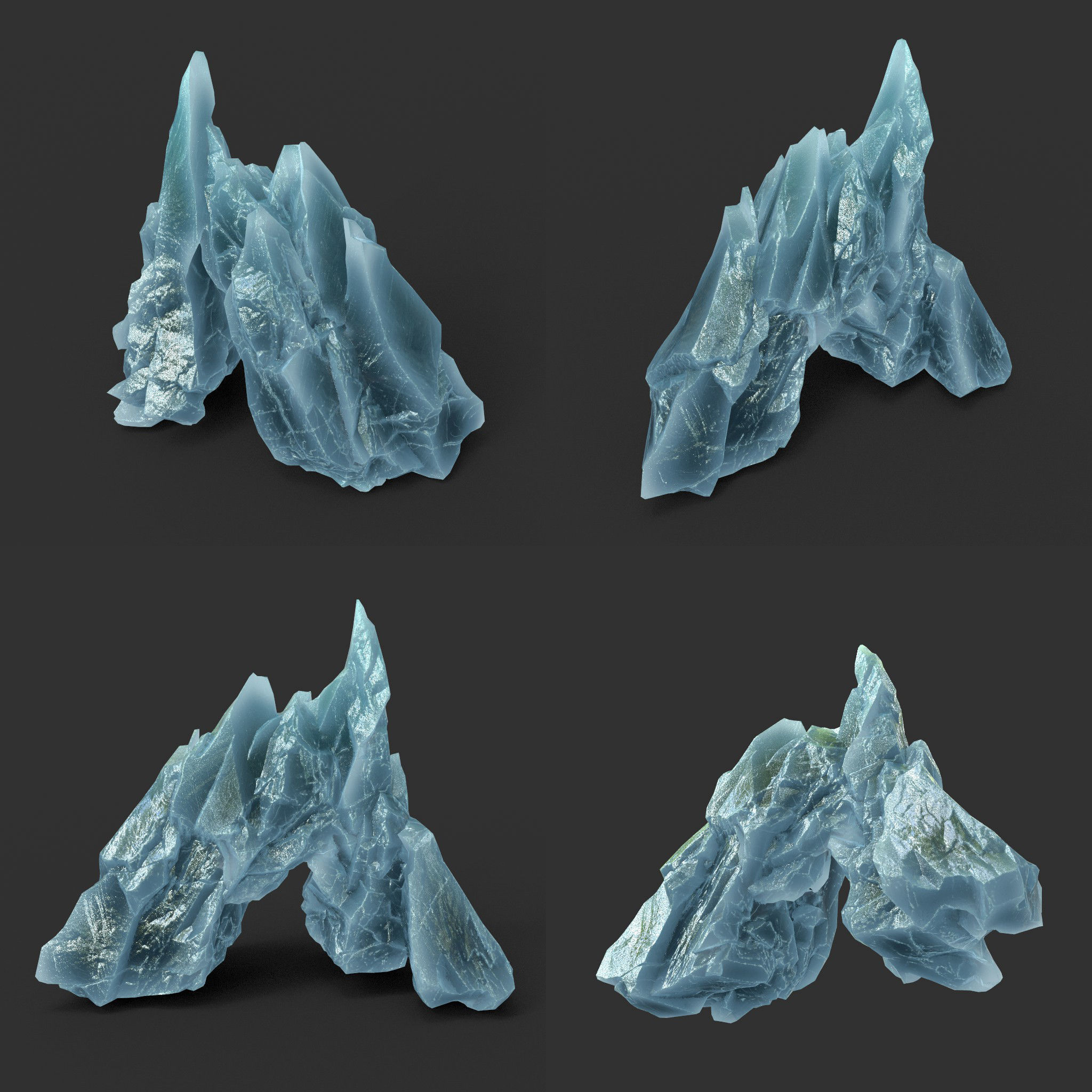 Scifi Spiky Ice 220611 - Ultra HD 16K Textures Low-poly 3D model_17
