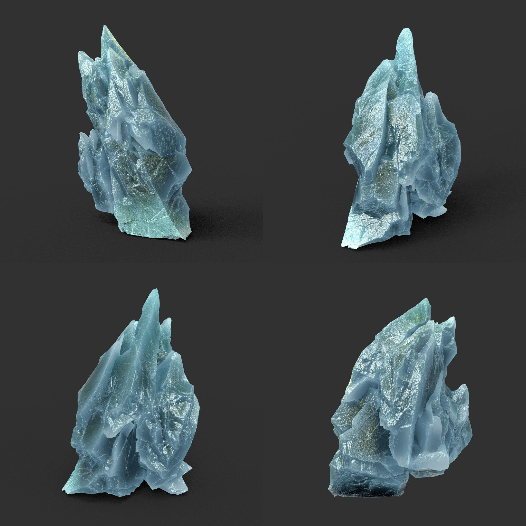 Scifi Spiky Ice 220611 - Ultra HD 16K Textures Low-poly 3D model_20