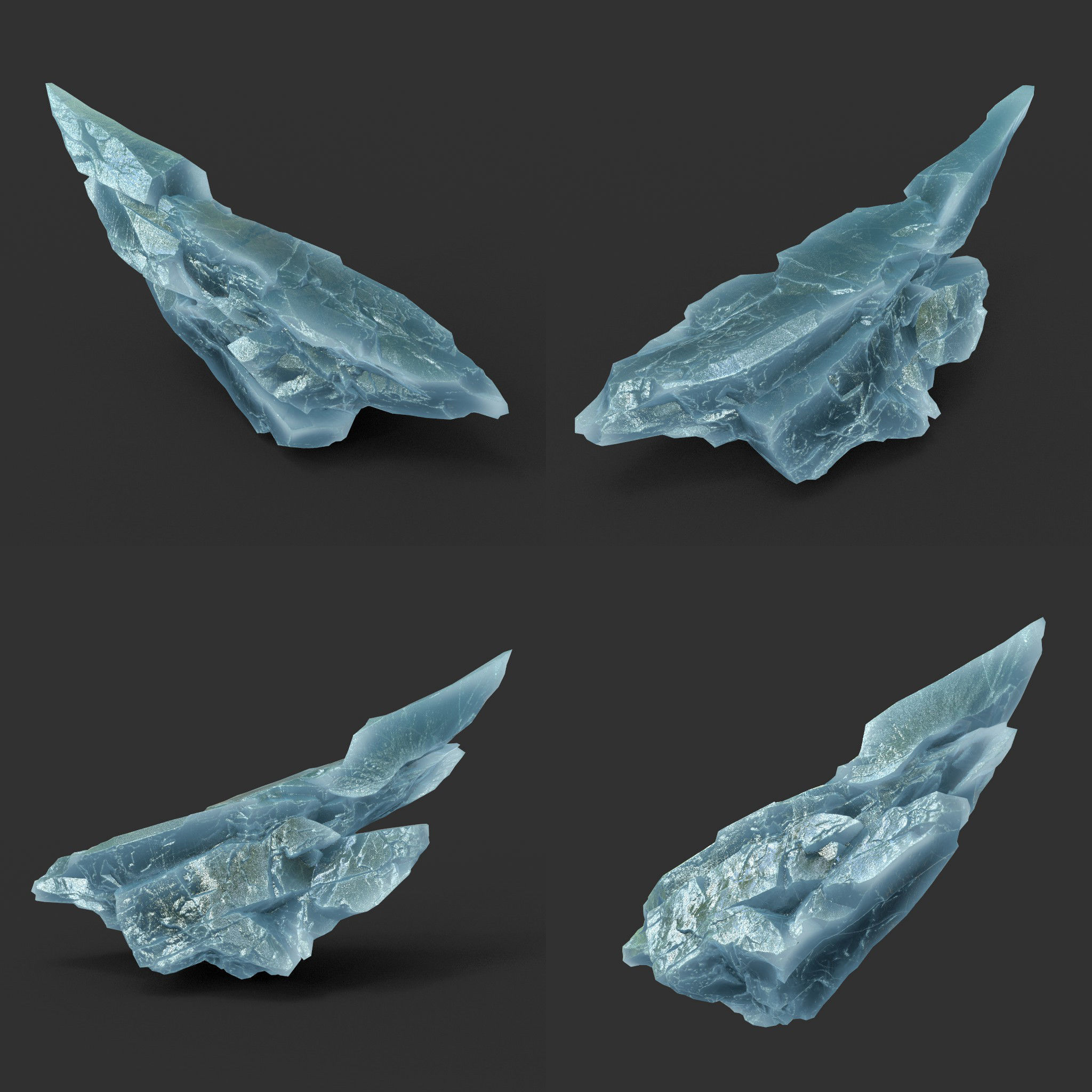 Scifi Spiky Ice 220611 - Ultra HD 16K Textures Low-poly 3D model_2