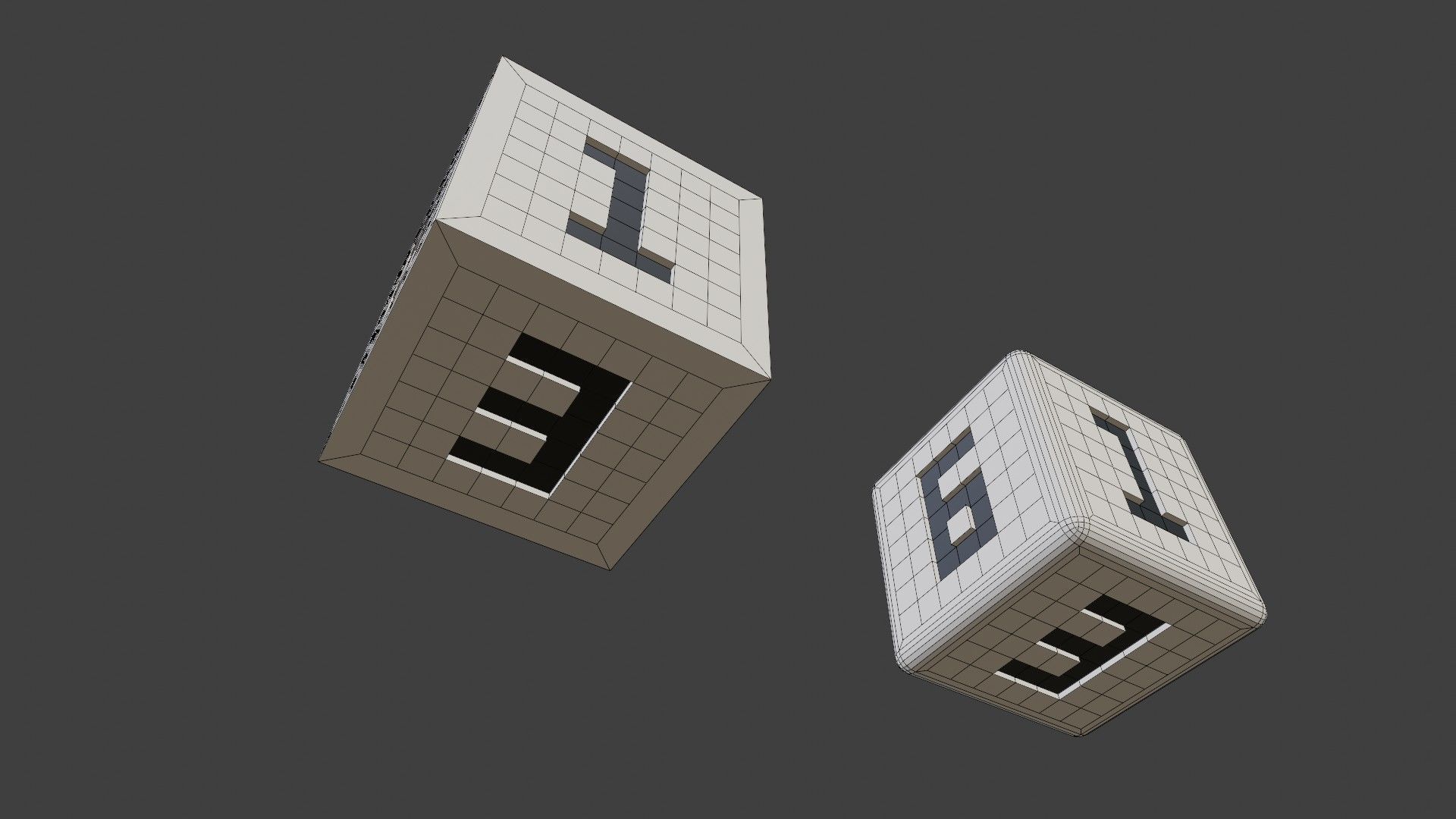 The Number Dices 3D print model_7