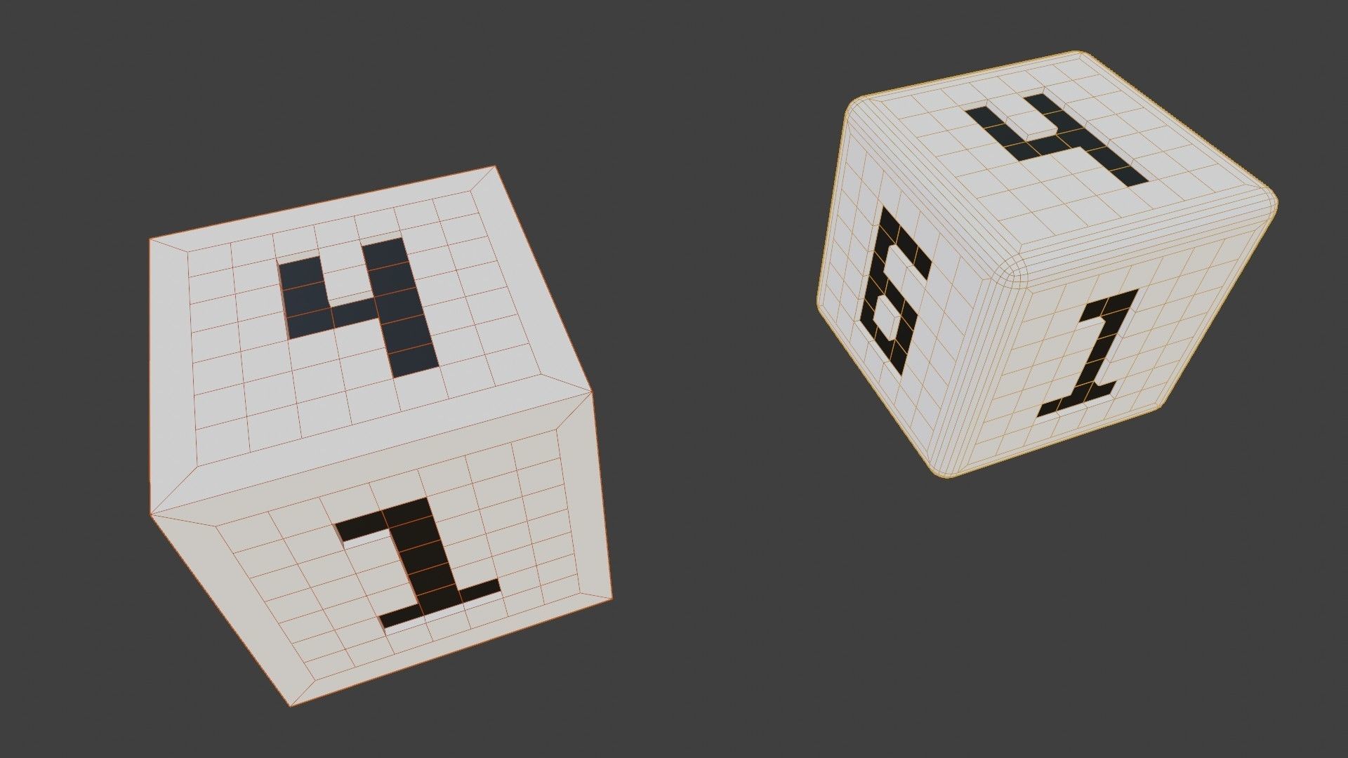 The Number Dices 3D print model_5