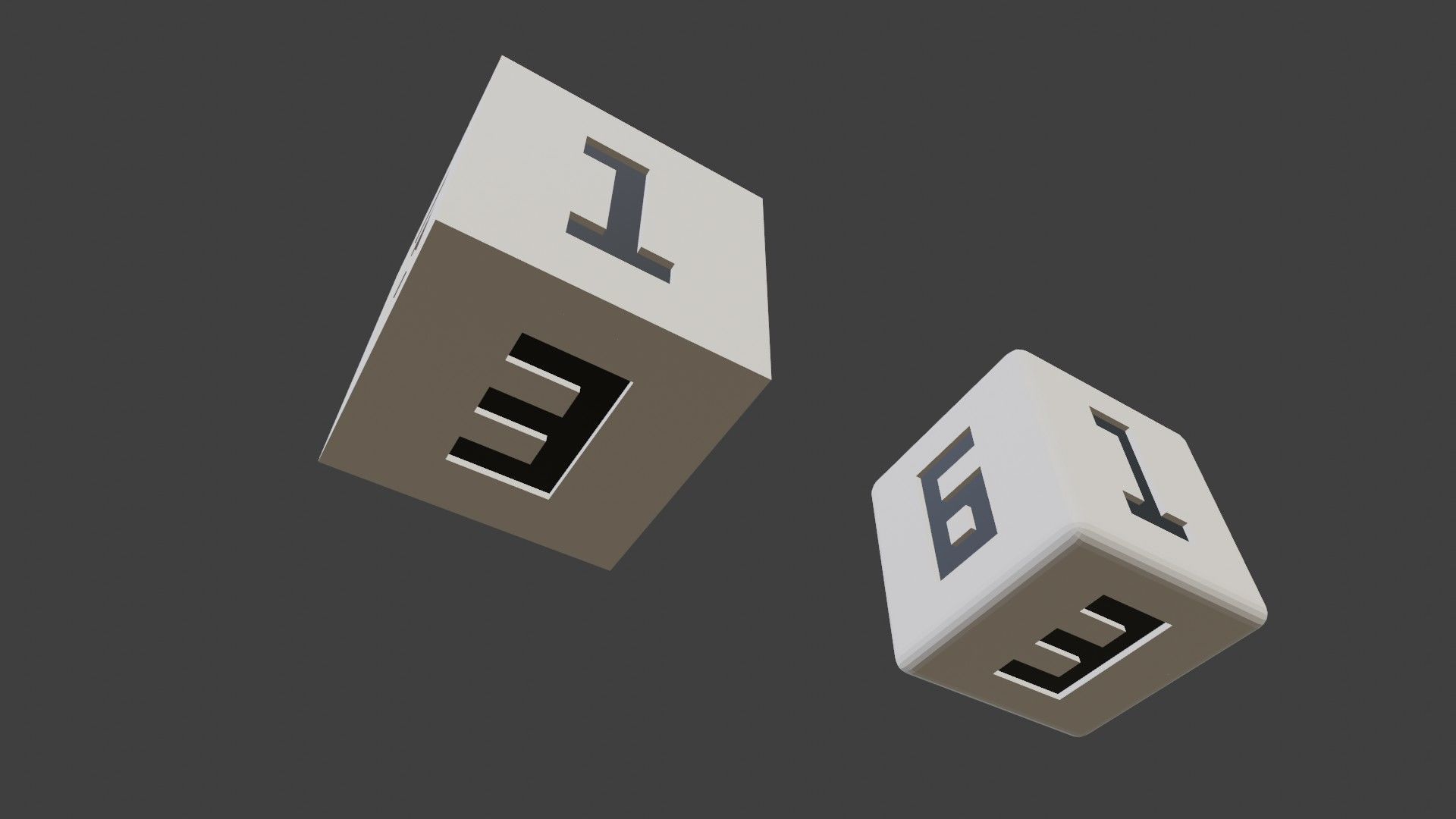 The Number Dices 3D print model_6