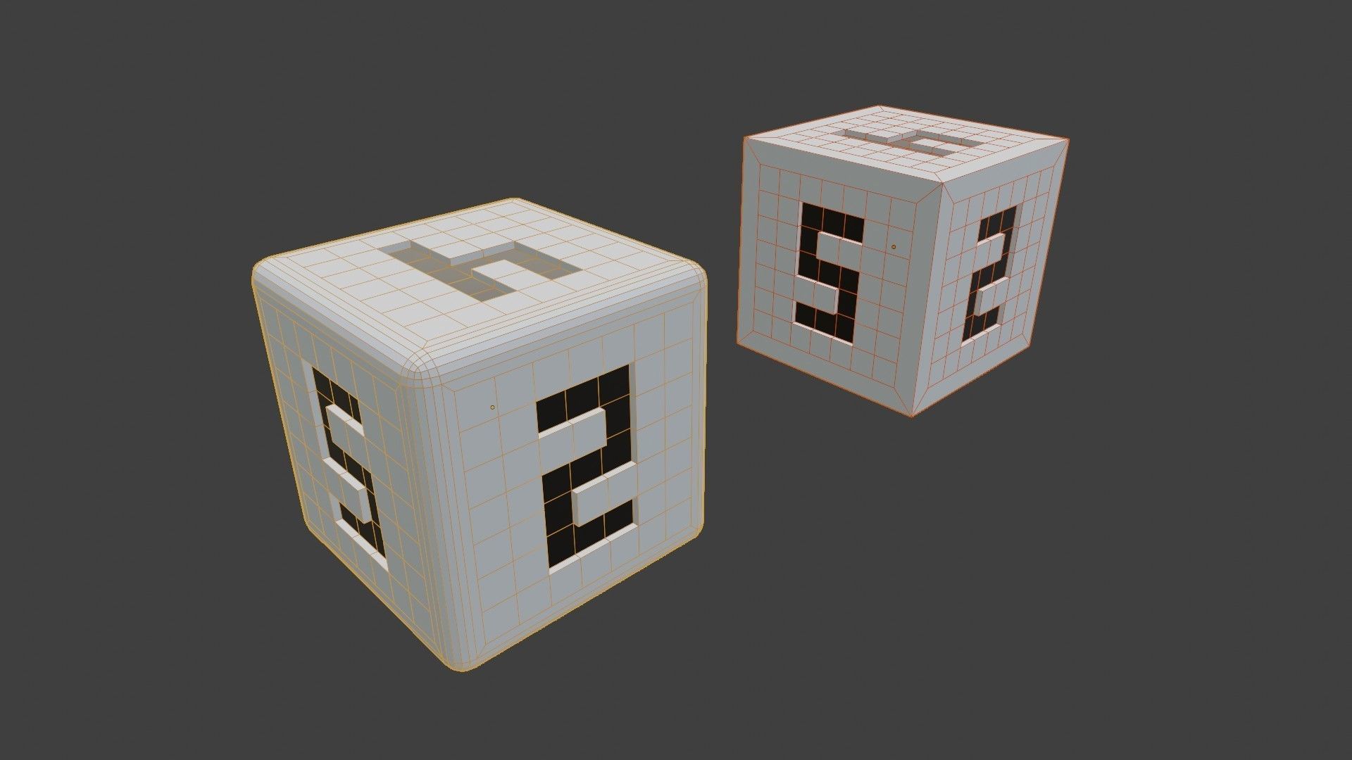 The Number Dices 3D print model_3