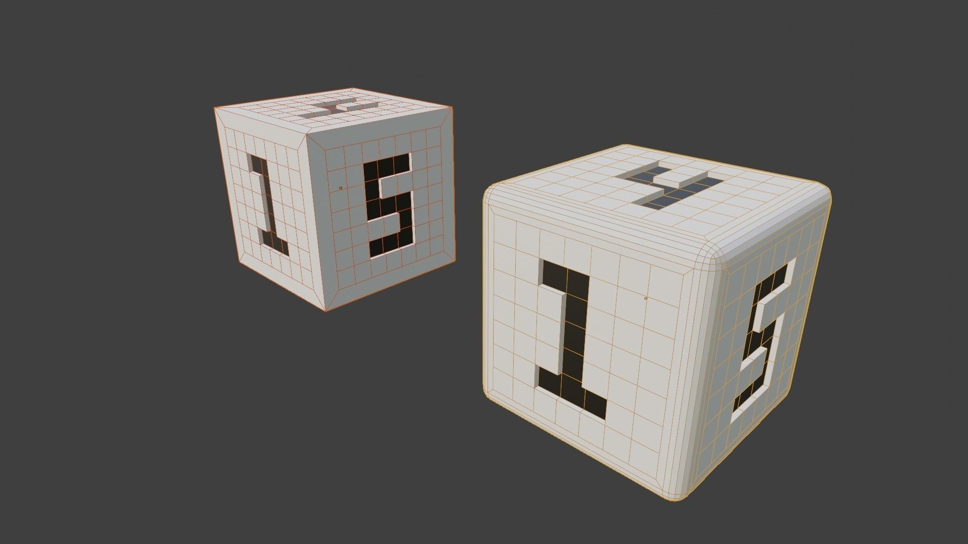 The Number Dices 3D print model_1