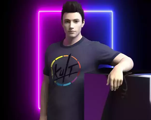 T-Shirt-Kult man wearing neon t - shirt