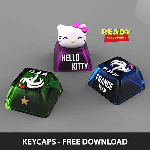 Some free keycaps Free 3D print model