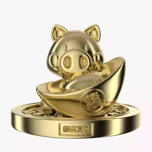 Pig Zodiac Low-poly 3D model