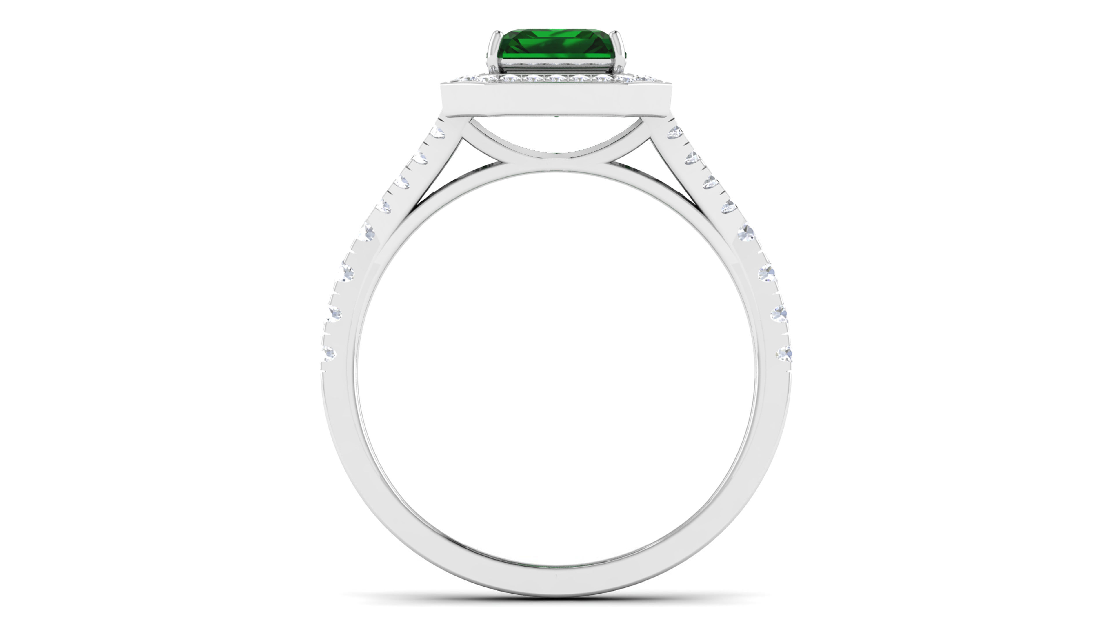 Solitaire Wedding Engagement Halo Ring 3dm STl OBJ FBX Details 3D print model_1
