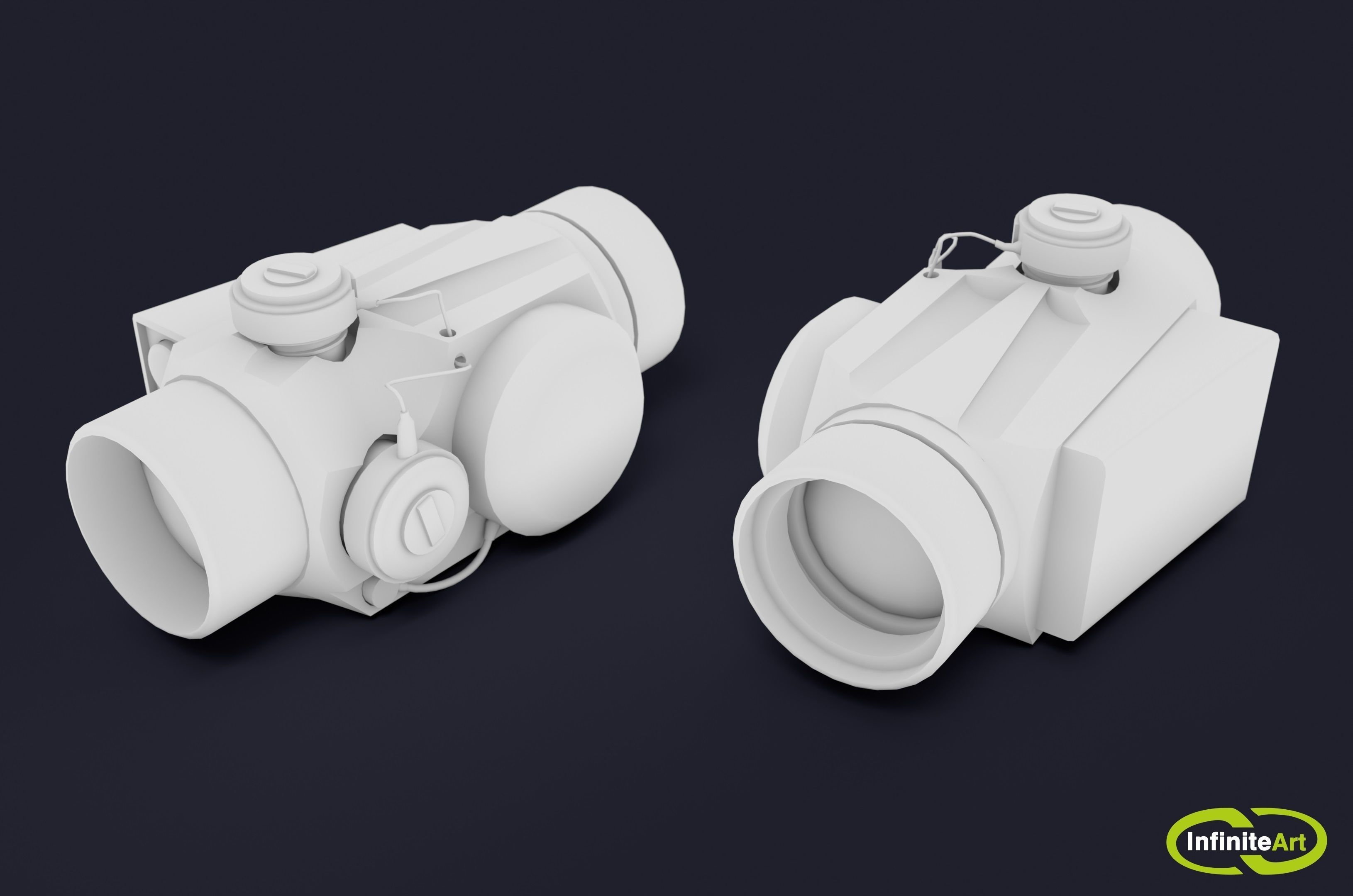 Gun sights Collimator sight Low-poly 3D model_3