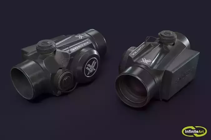Gun sights Collimator sight Low-poly 3D model