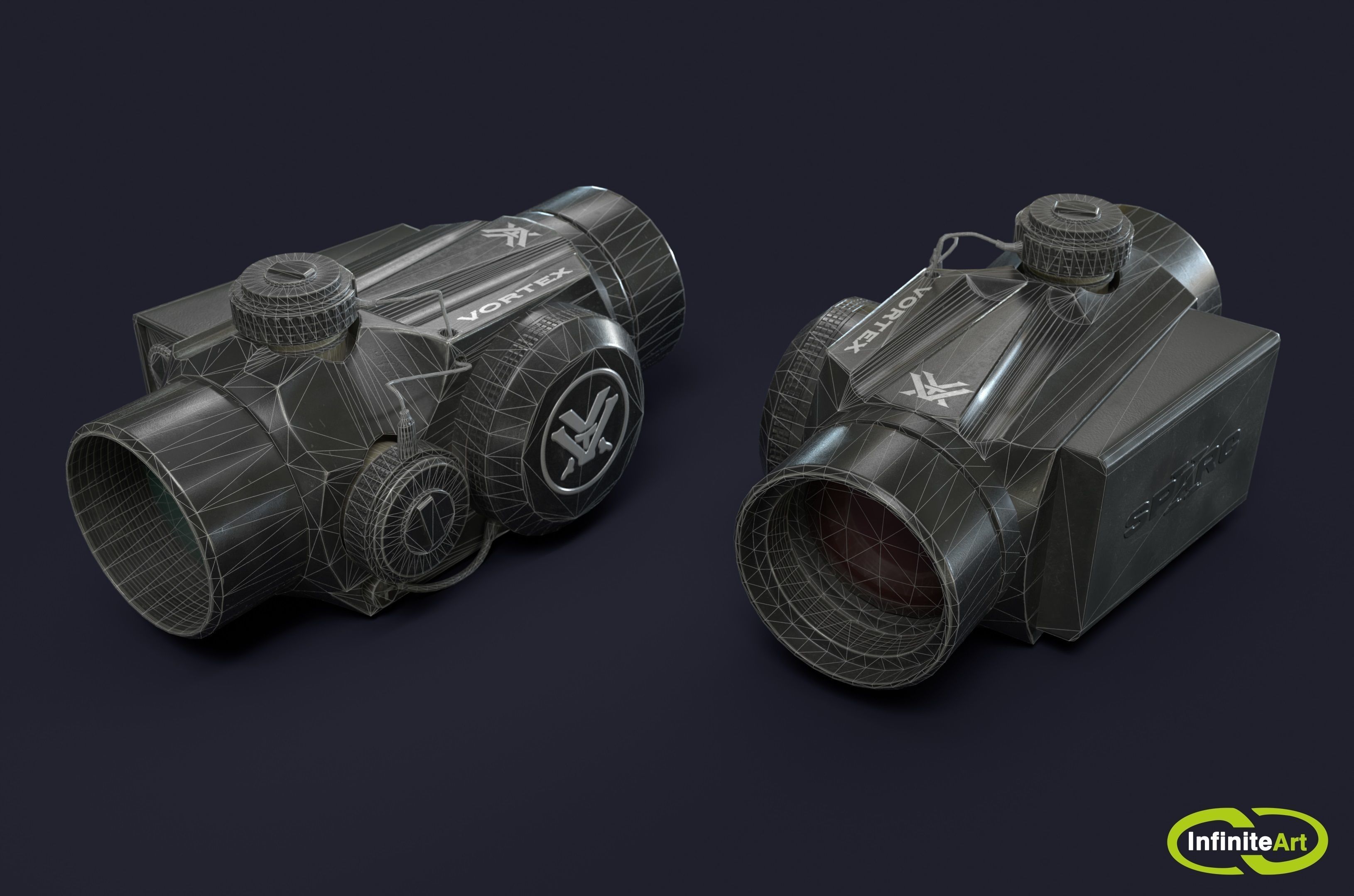 Gun sights Collimator sight Low-poly 3D model_2