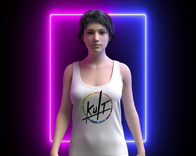 Ladies Tank Top - Kult 3D model